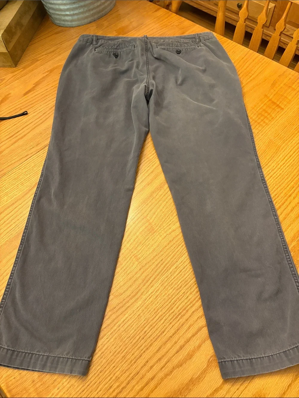 Eddie Bauer Straight-Leg Pants in Slate Gray